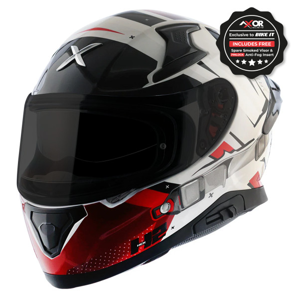 Axor Axor apex full face helmet - hex-2 black red gloss - xx-large